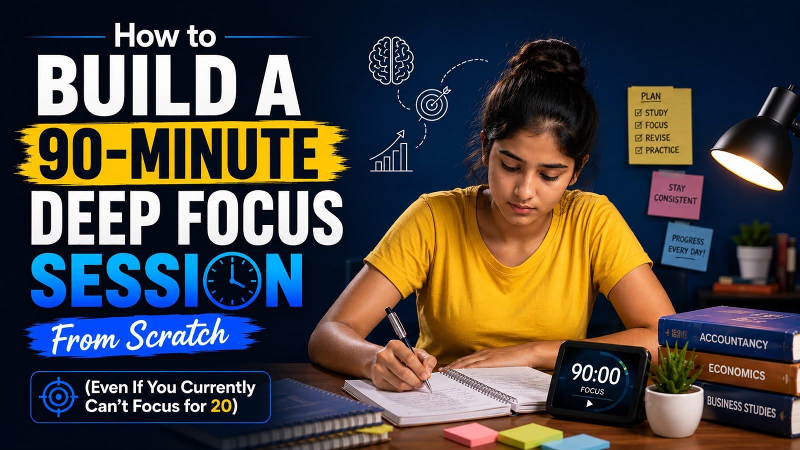 How to Build a 90-Minute Deep Focus Session From Scratch (Even If You Currently Can't Focus for 20)