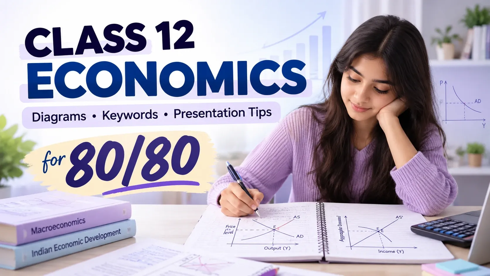 Class 12 Economics: Diagrams, Keywords & Presentation Tips for 80/80
