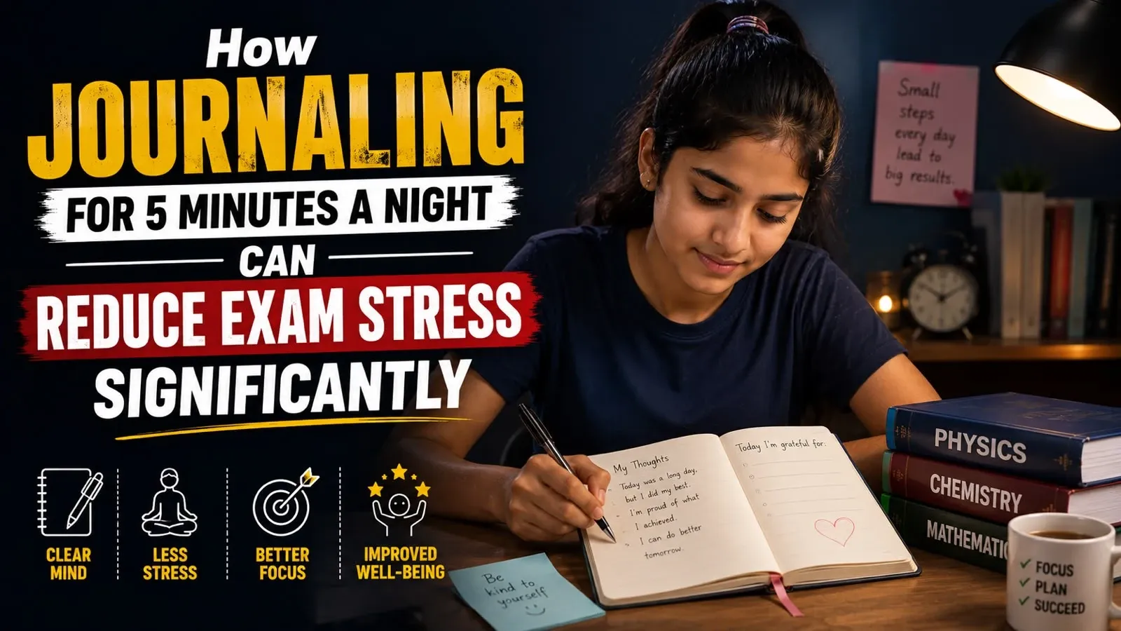How Journaling for 5 Minutes a Night Can Reduce Exam Stress Significantly