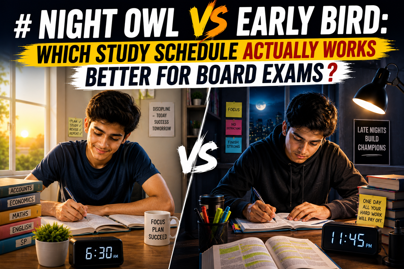 Night Owl vs Early Bird: Which Study Schedule Actually Works Better for Board Exams