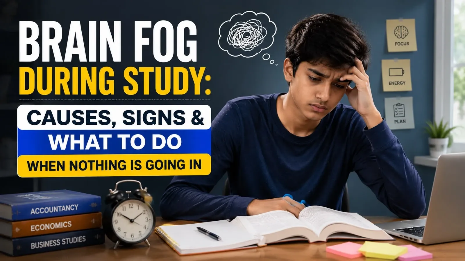 Brain Fog During Study: Causes, Signs & What to Do When Nothing Is Going In
